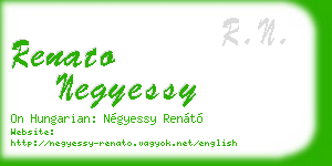 renato negyessy business card