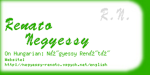 renato negyessy business card